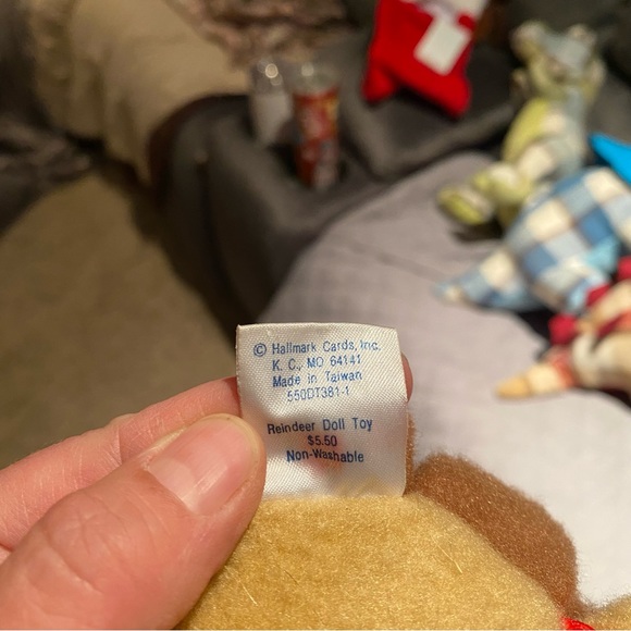 Vintage Hallmark Rodney Reindeer Stuffed Animal Plush Toy Puffalump StyleVintage - Picture 5 of 5